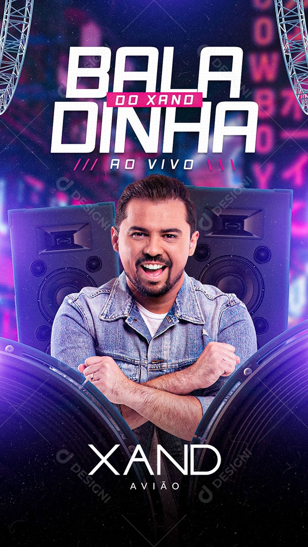 Flyer Story Show Xand Avião Social Media PSD Editável