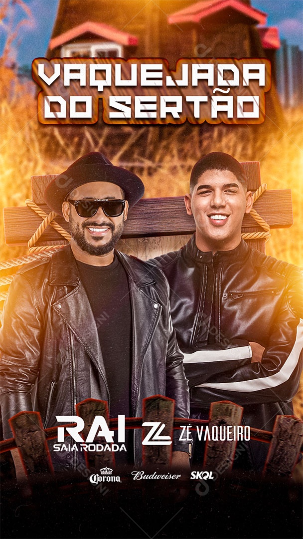 Flyer Show Story Vaquejada Social Media PSD Editável