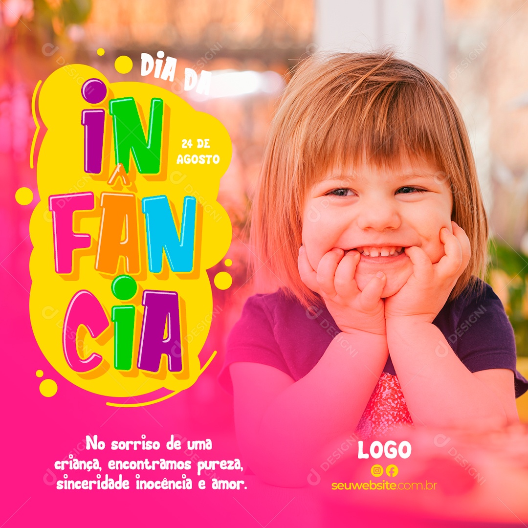 Dia Da Infância 24 De Fevereiro Data Comemorativa Social Media PSD Editável