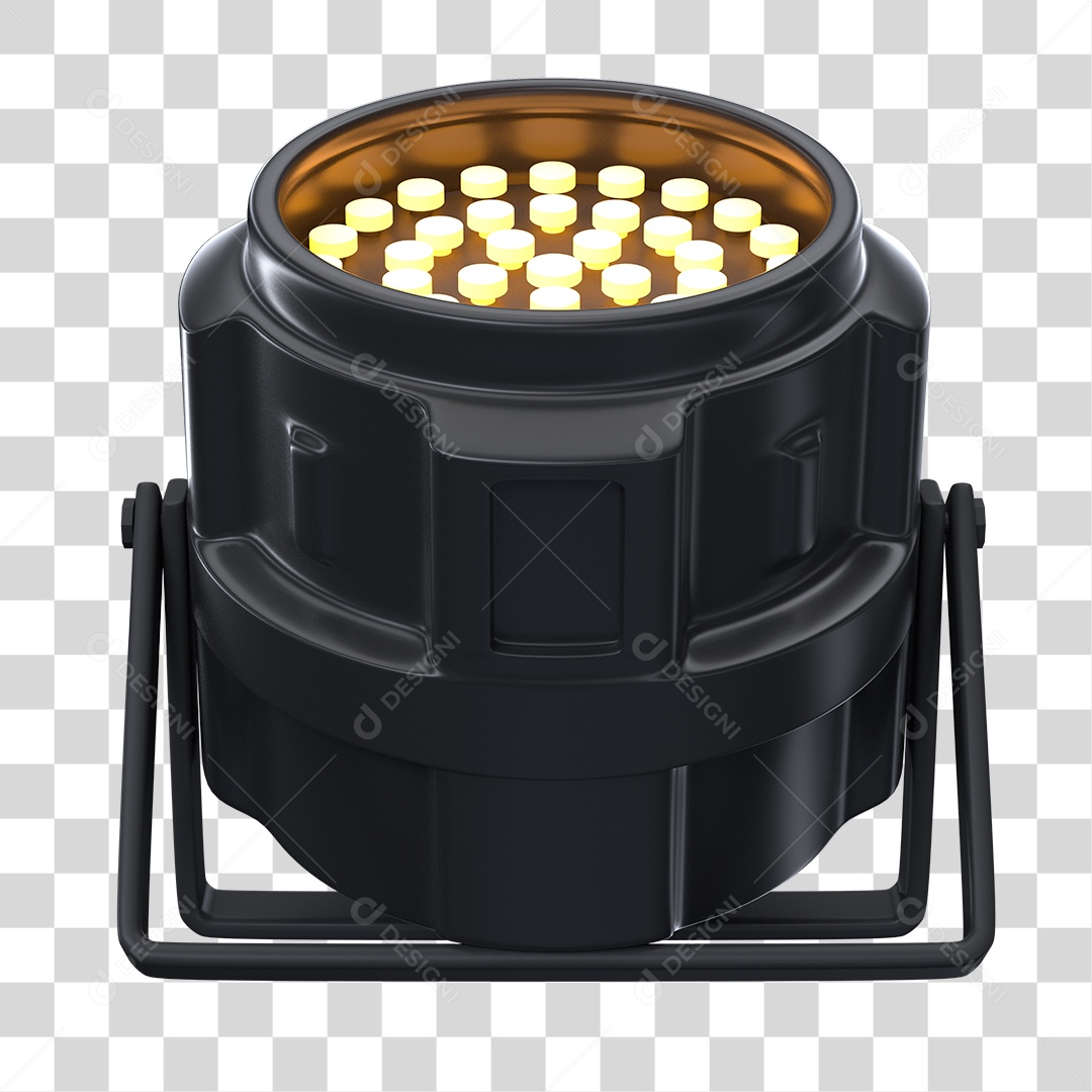 Refletor de Luz Elemento 3D para Composição PNG