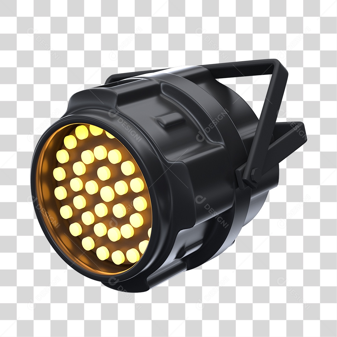 Refletor de Luz Elemento 3D para Composição PNG