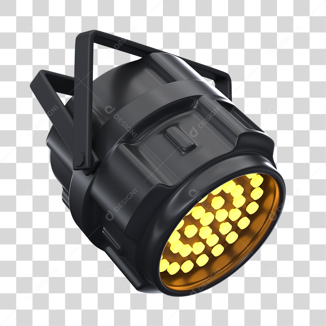 Refletor de Luz Elemento 3D para Composição PNG