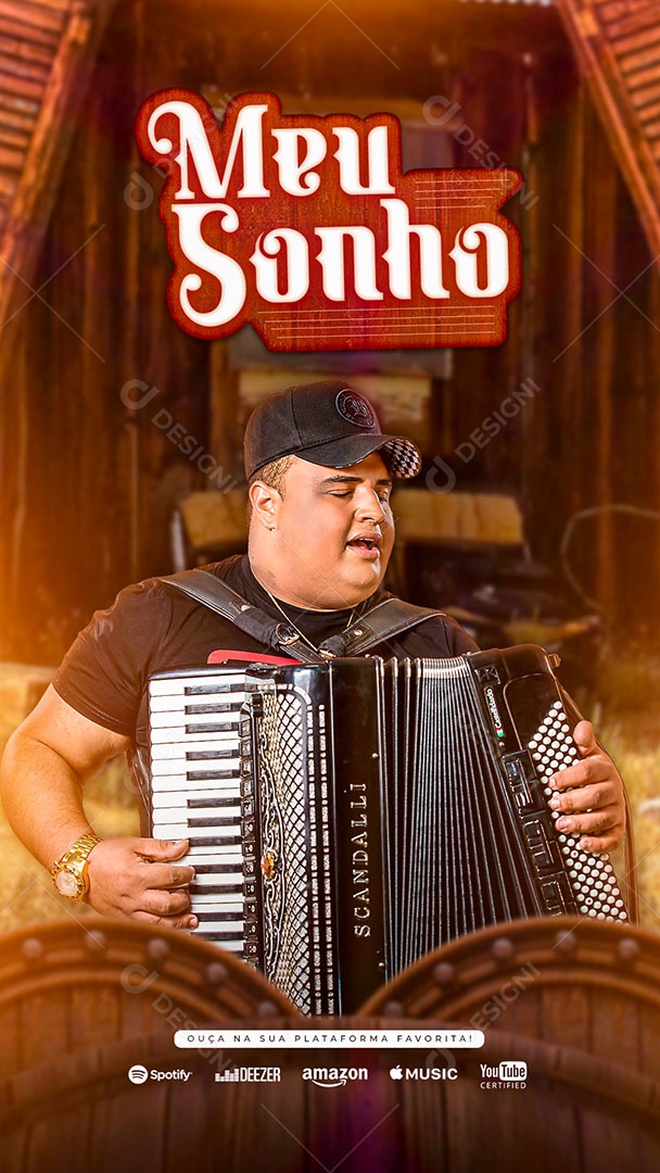 Flyer Story Show Tarcisio do Acordeon Social Media PSD Editável