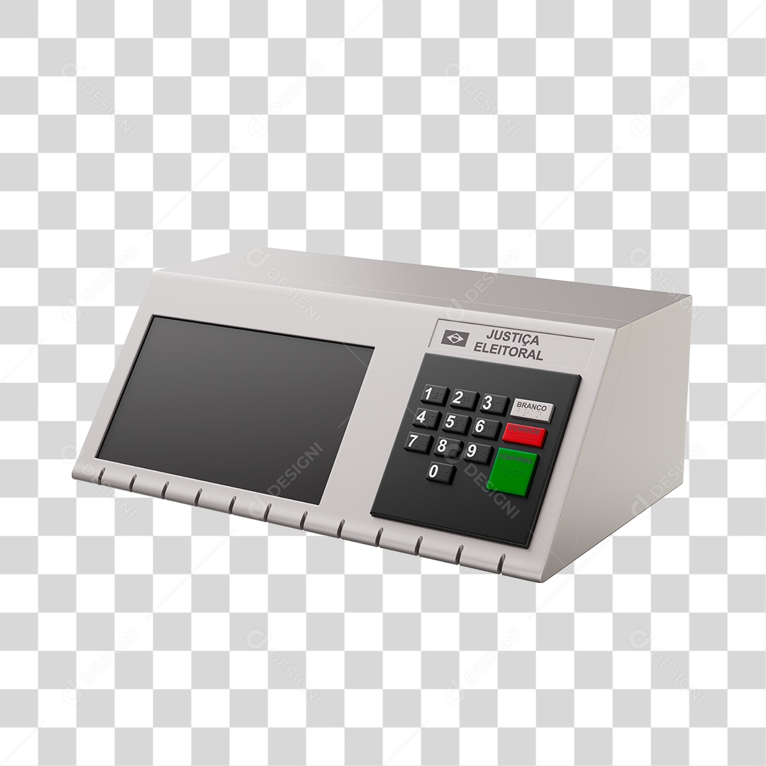 Urna Eletrônica Elemento 3D PNG Transparente