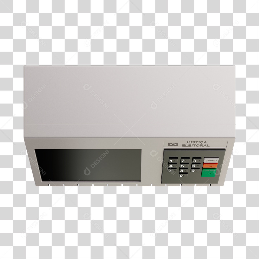 Urna Eletrônica Elemento 3D PNG Transparente