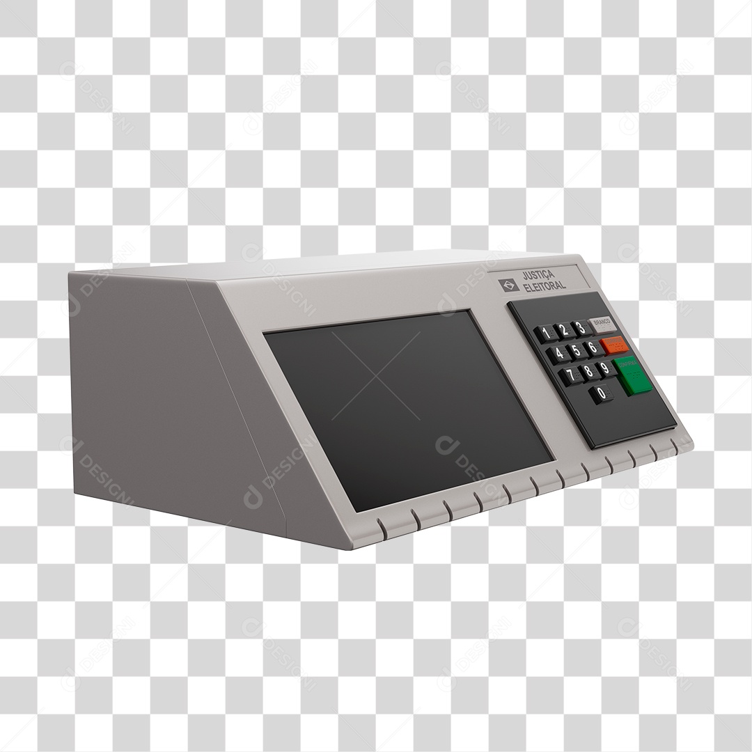 Urna Eletrônica Elemento 3D PNG Transparente