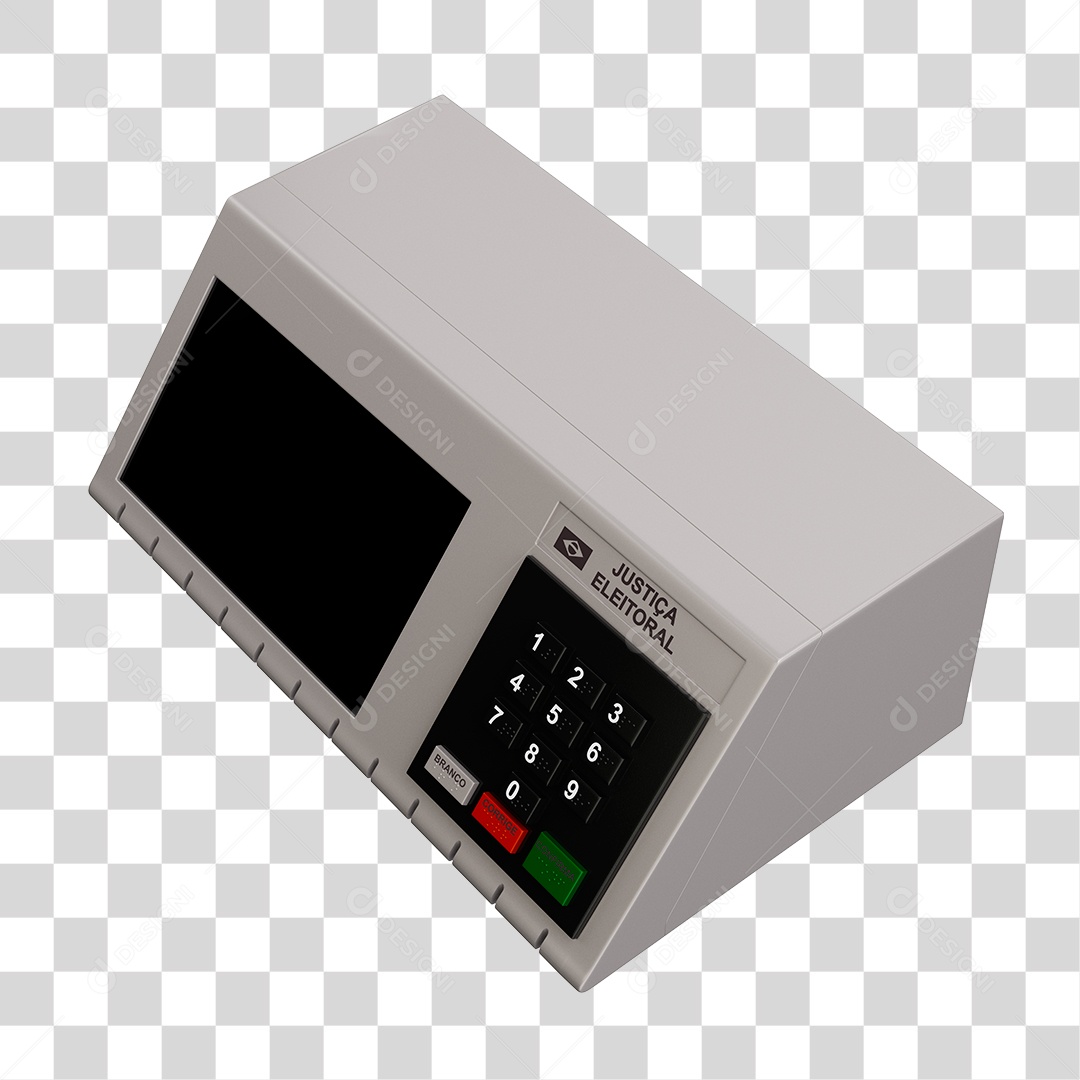 Urna Eletrônica Elemento 3D PNG Transparente