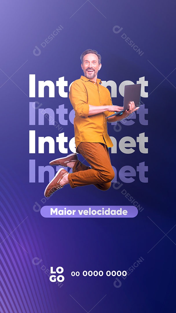 Provedor de Internet Maior Velocidade Social Media PSD Editável