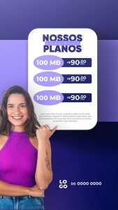 Provedor de Internet Conheça Nossos Planos Social Media PSD Editável