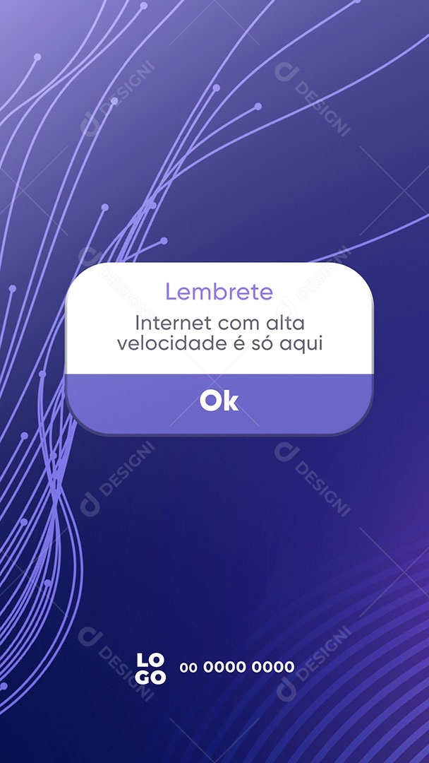 Social Media Lembrete Provedor de Internet PSD Editável