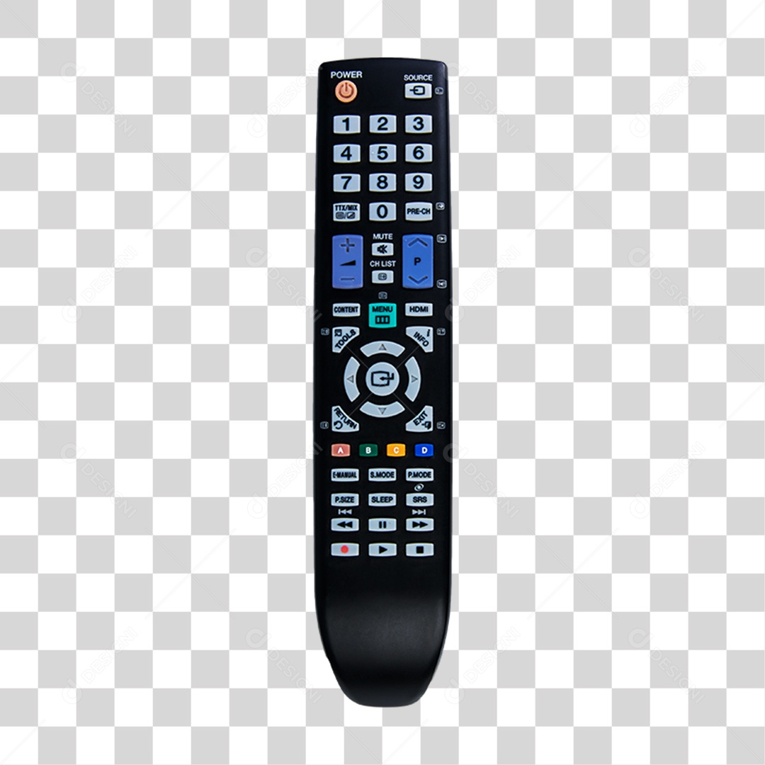 Objeto 3D Controle Remoto Para Composição PNG Transparente