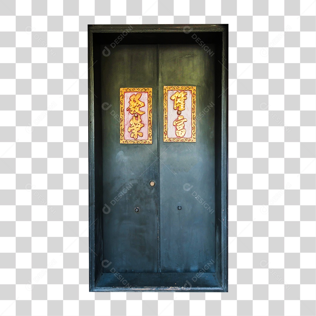 Objeto 3D janelas de Madeira Para Composição PNG Transparente