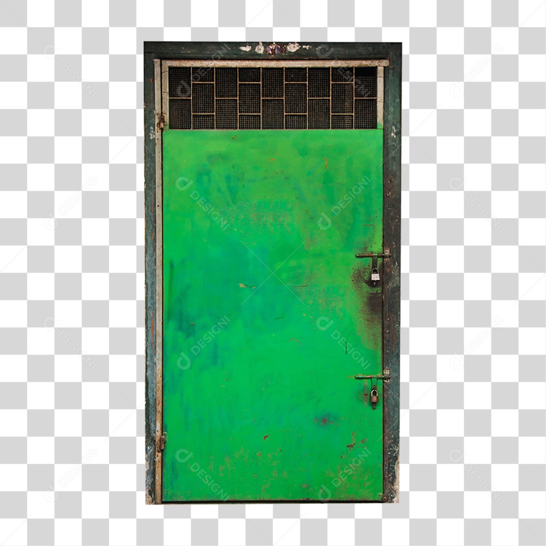Objeto 3D Porta de Madeira Para Composição PNG Transparente
