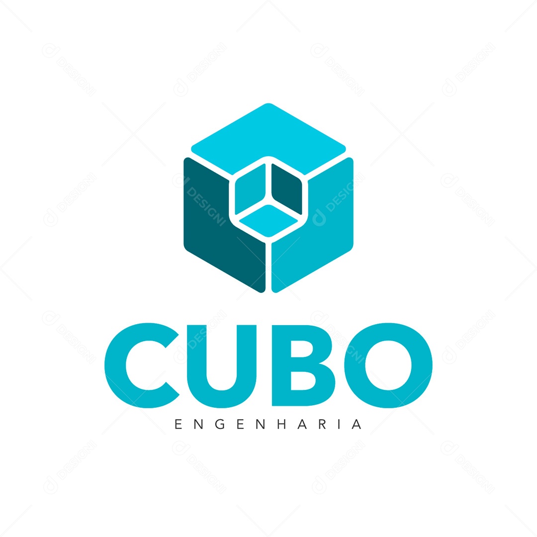 Logo Engenharia Cubo EPS Editável