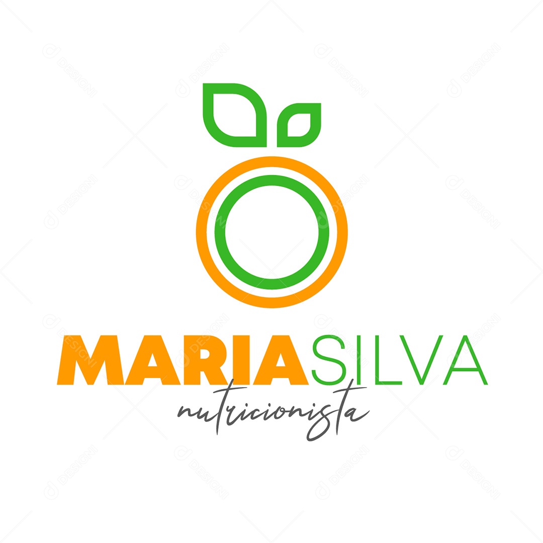 Logo Nutricionista Maria Silva EPS Editável