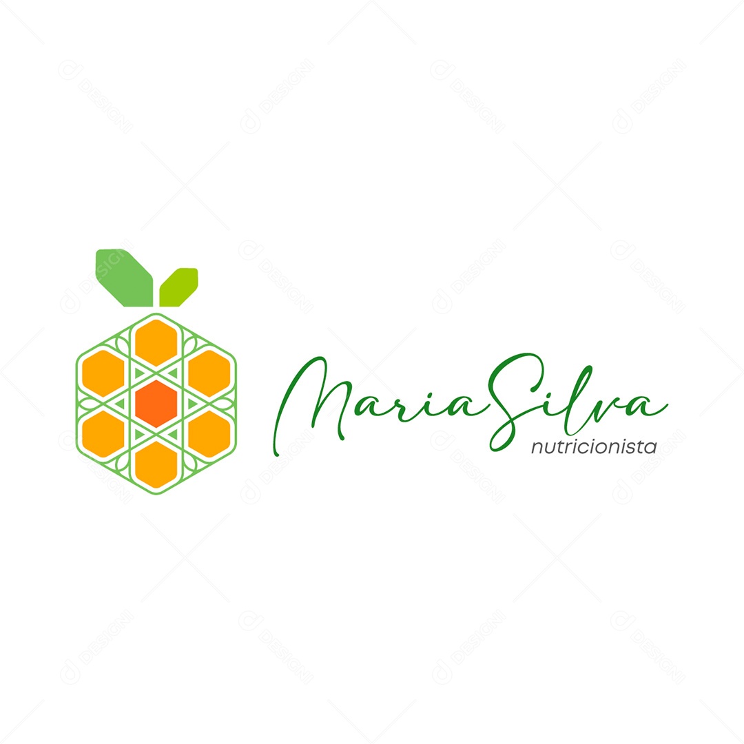 Logo Nutricionista Maria Silva EPS Editável