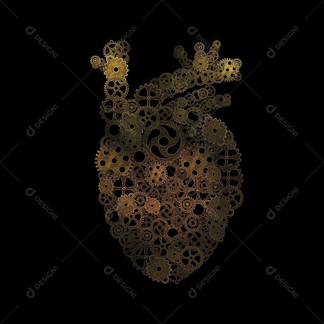 Coração humano, forma de arranjo de engrenagens do coração humano