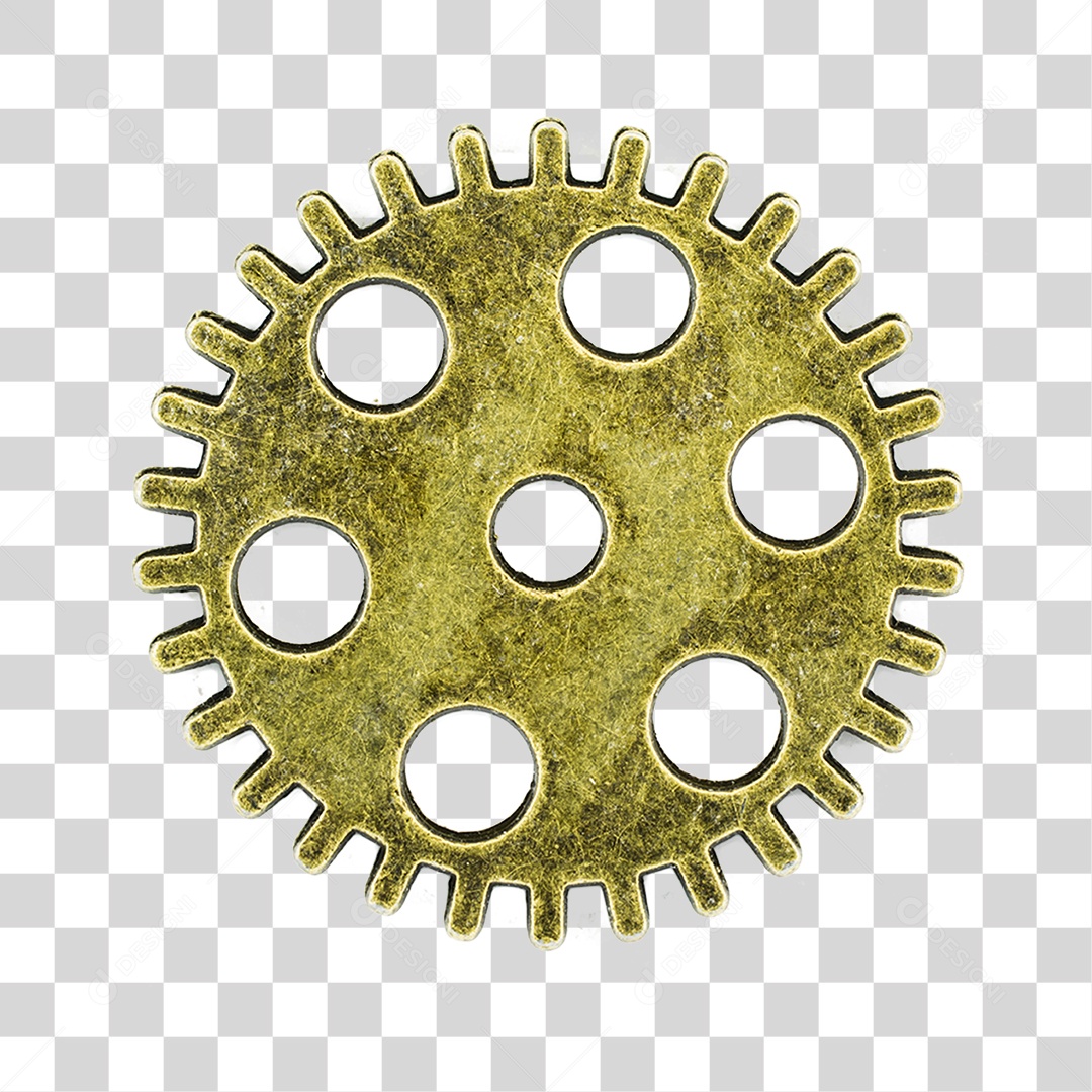 Objeto 3D Engrenagens Para Composição PNG Transparente