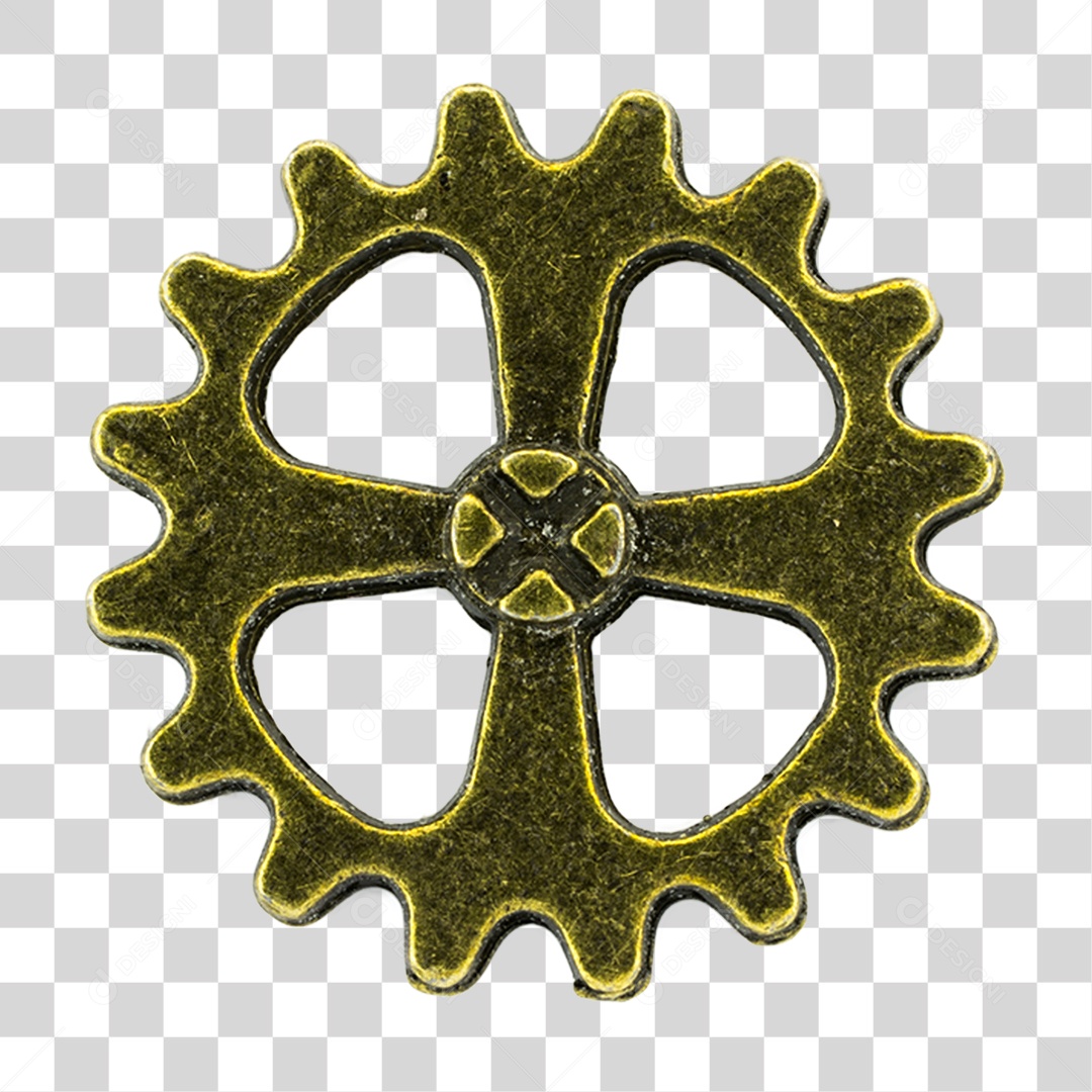 Objeto 3D Engrenagens Para Composição PNG Transparente