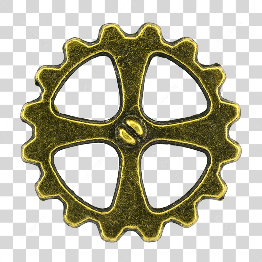 Objeto 3D Engrenagens Para Composição PNG Transparente