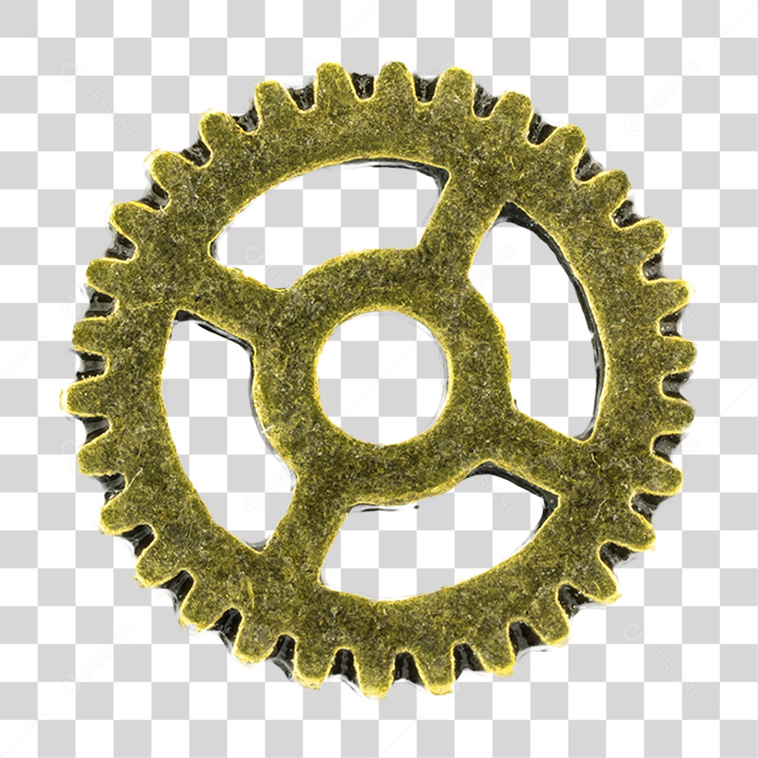 Objeto 3D Engrenagens Para Composição PNG Transparente