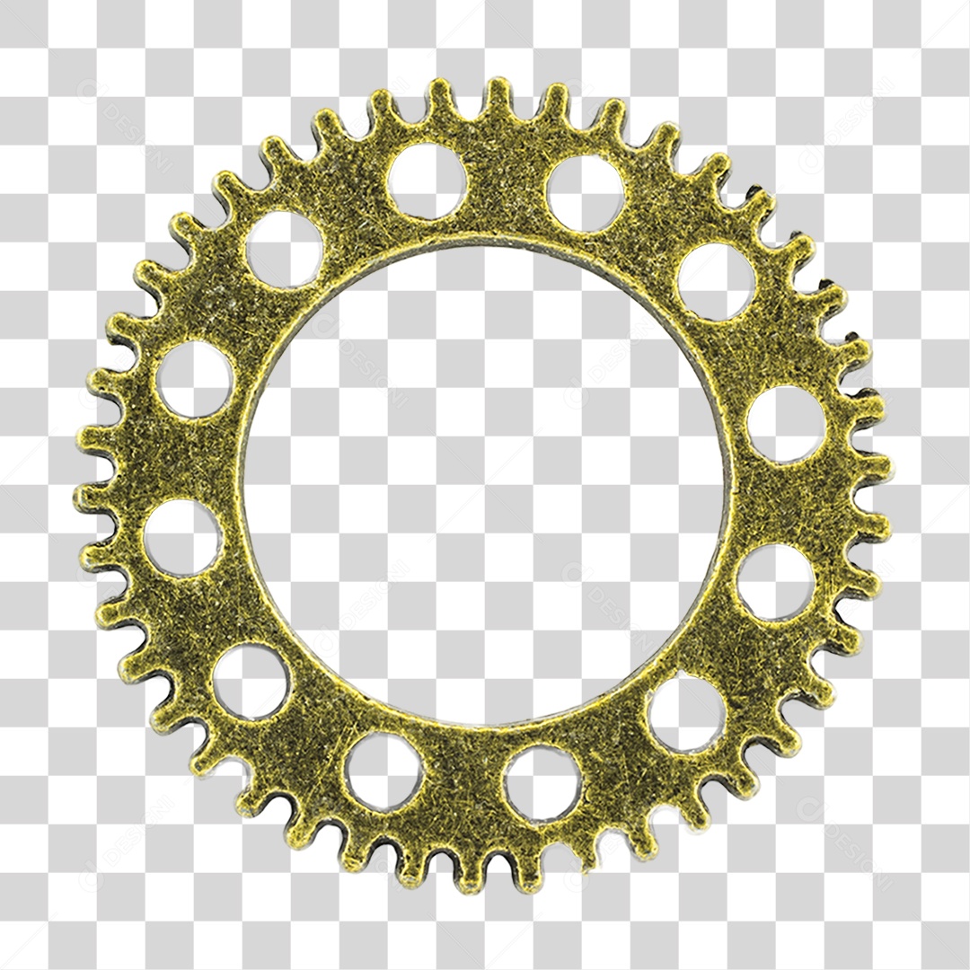 Objeto 3D Engrenagens Para Composição PNG Transparente