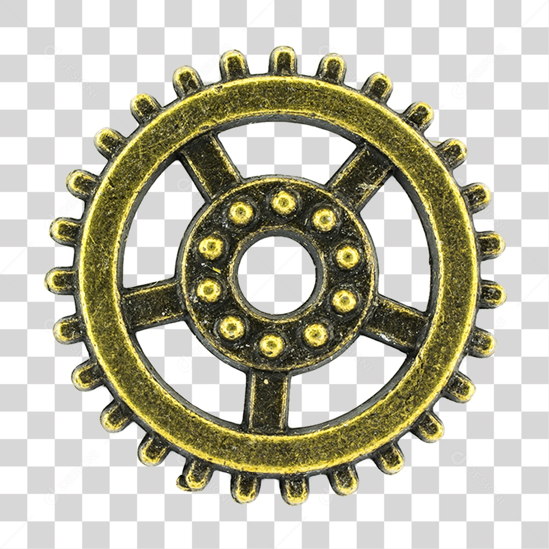 Objeto 3D Engrenagens Para Composição PNG Transparente