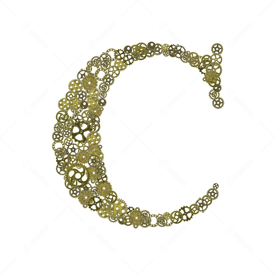 alfabeto, forma de arranjo de engrenagens do alfabeto Traçado de recorte