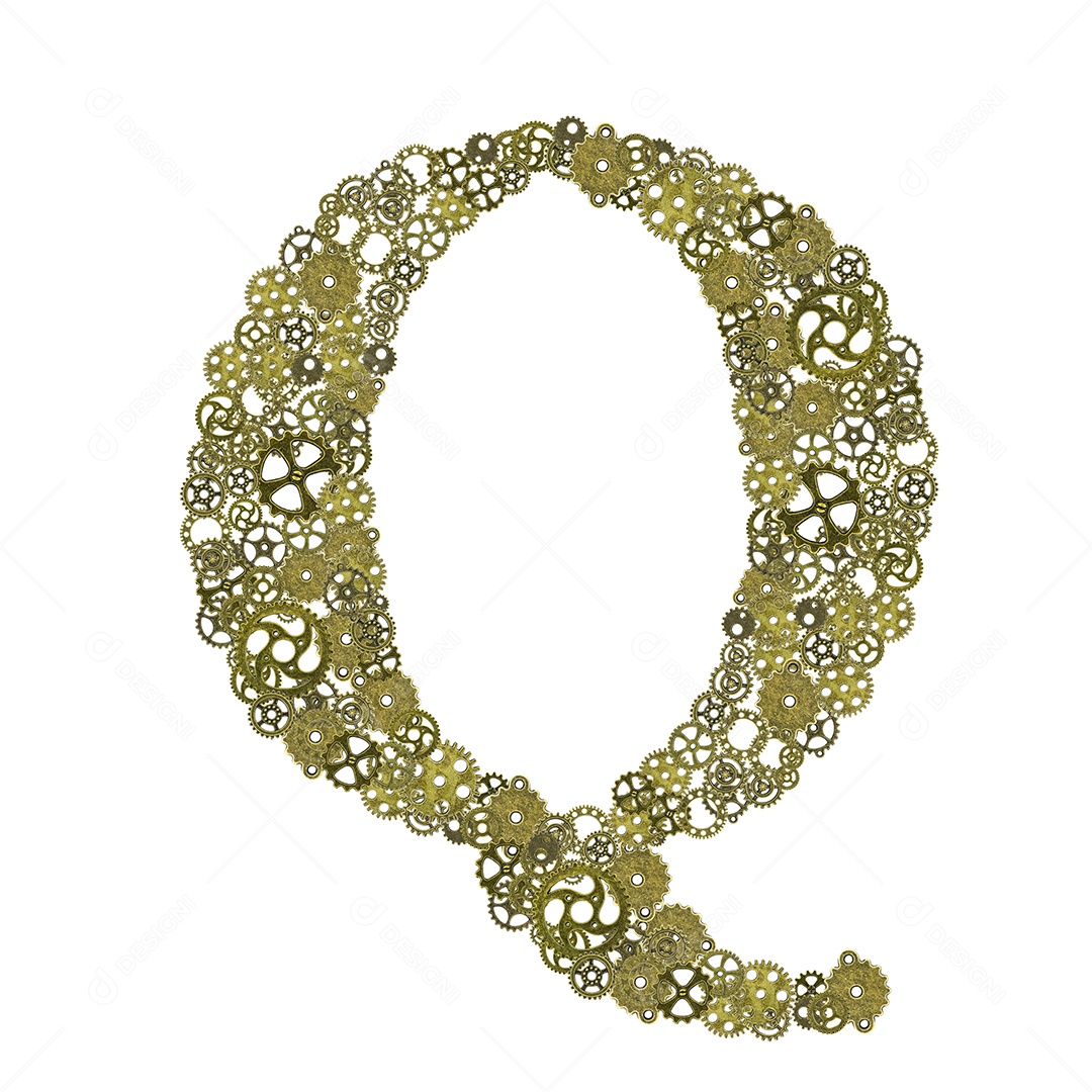 alfabeto, forma de arranjo de engrenagens do alfabeto Traçado de recorte