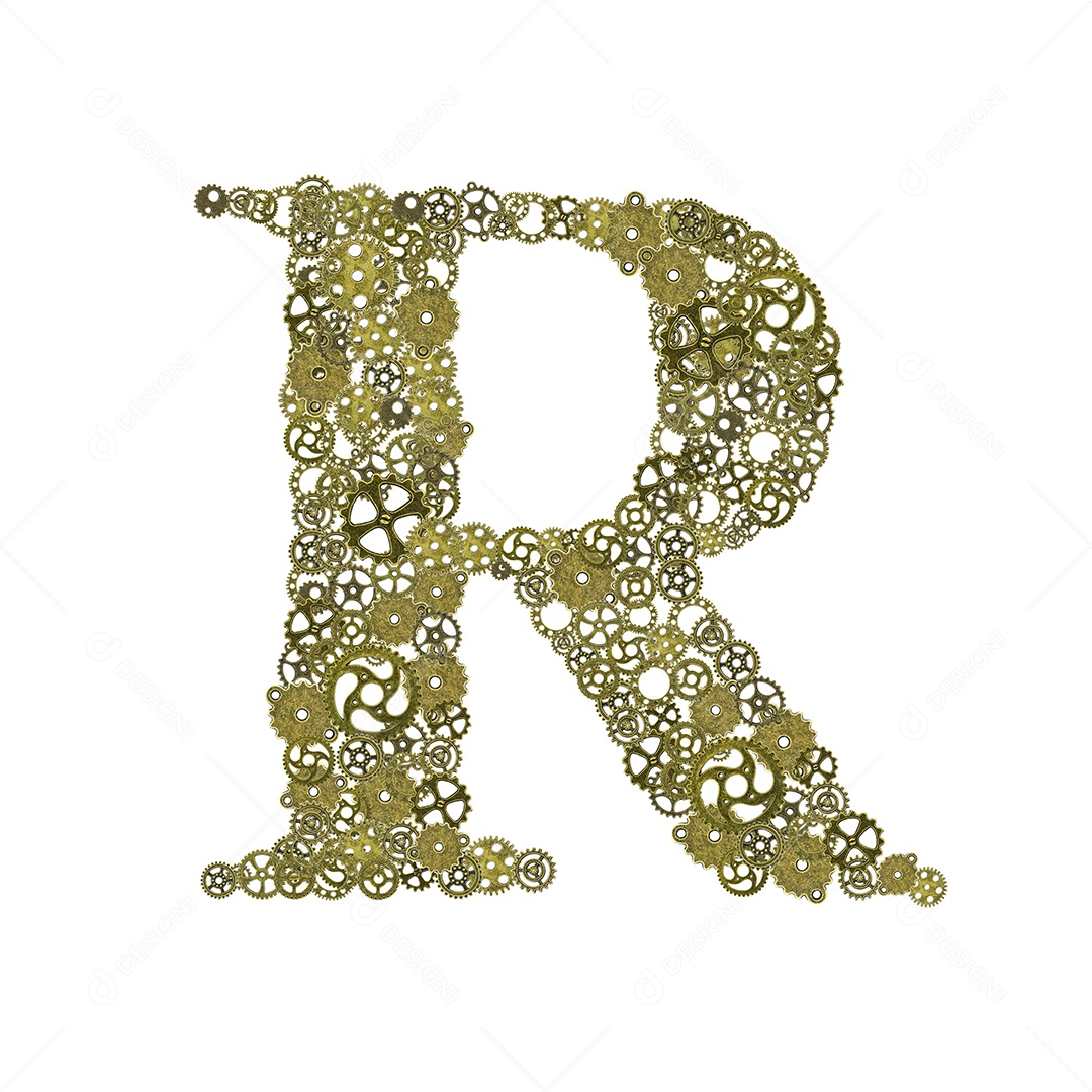 alfabeto, forma de arranjo de engrenagens do alfabeto Traçado de recorte