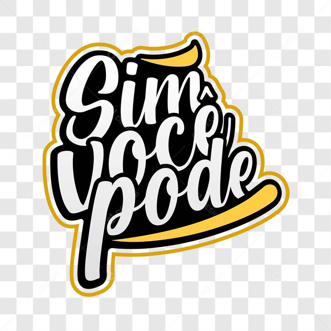 Lettering Sim Você Pode EPS + PNG