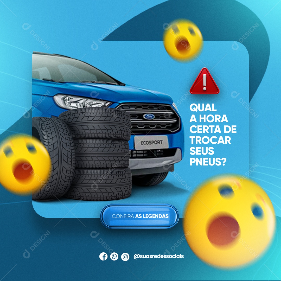 Social Media Concessionárias Qual a Hora Certa PSD Editável