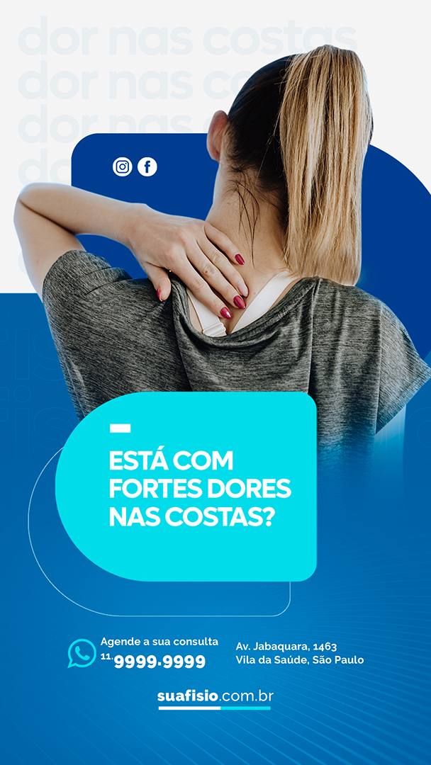 Social Media Está Com Fortes Dores Nas Costas Fisioterapia PSD Editável