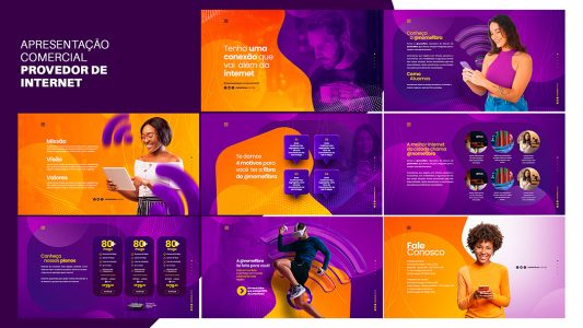 Apresentação Comercial Provedor de Internet PSD Editável