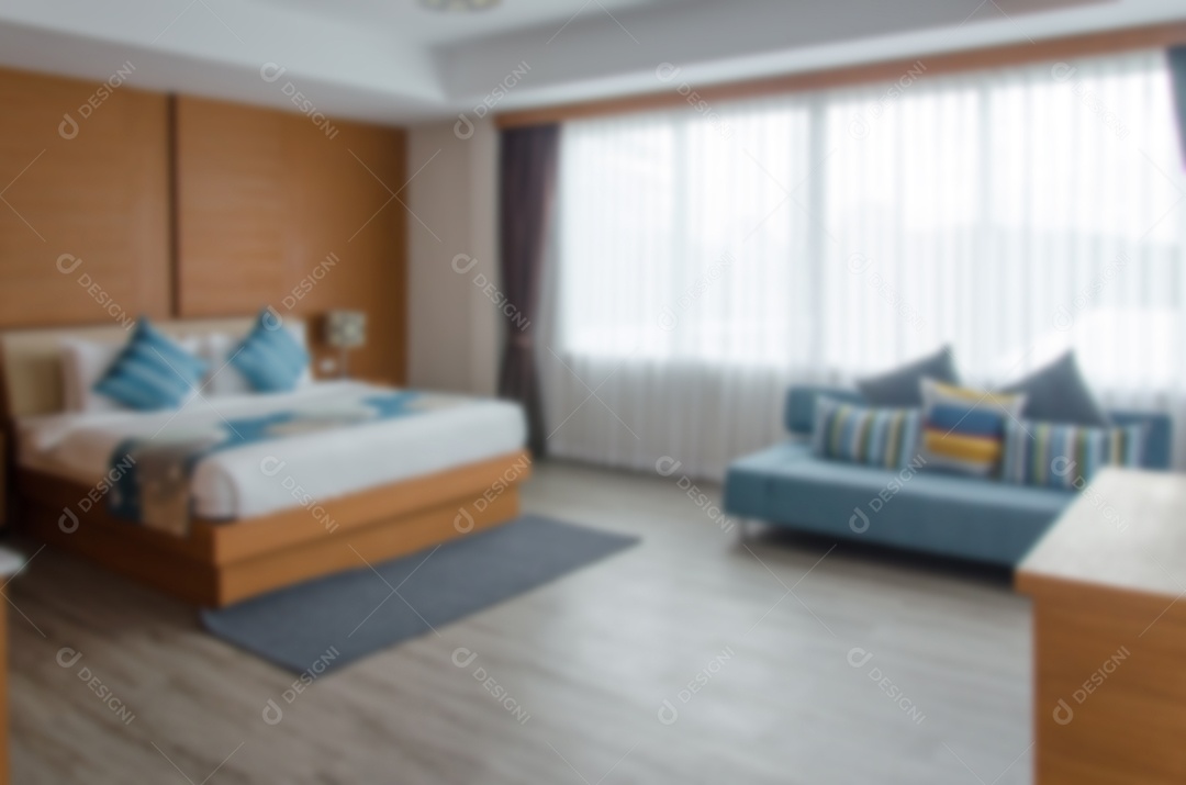 desfoque o interior do quarto para o fundo pode ser usado para exibição