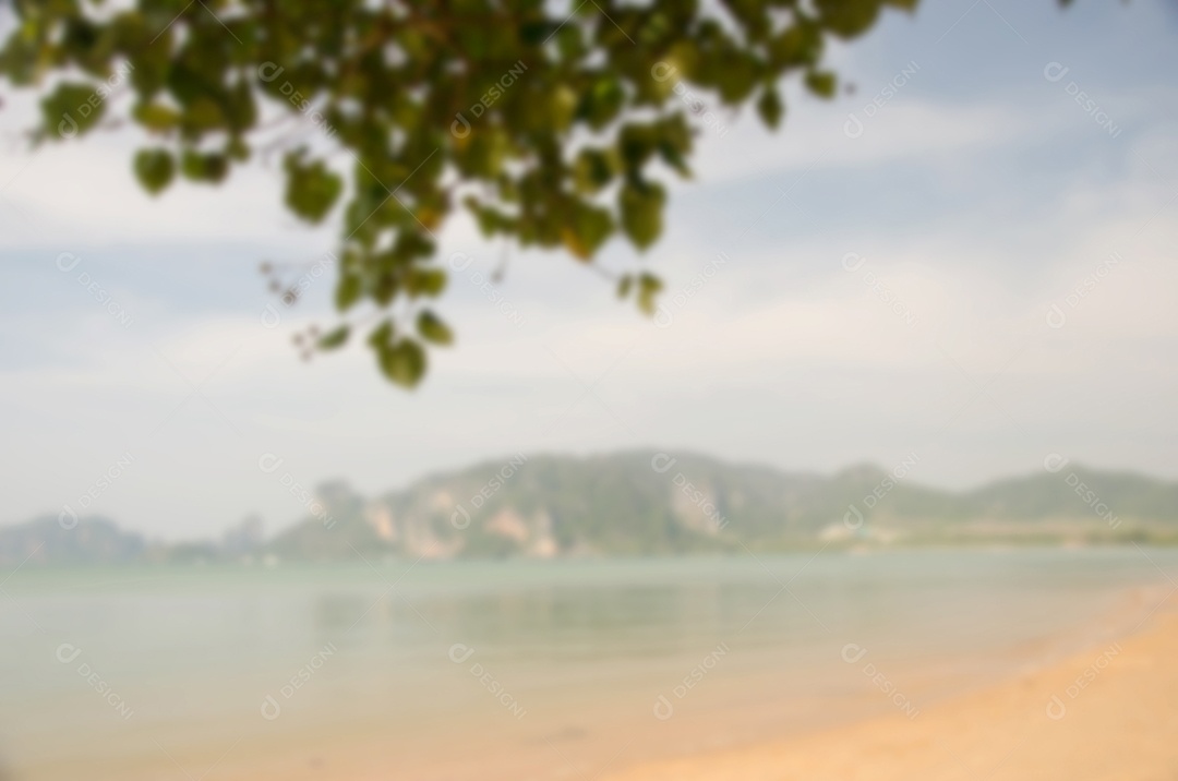 Borre o fundo abstrato da praia tropical do verão. O pode ser usado para exibição