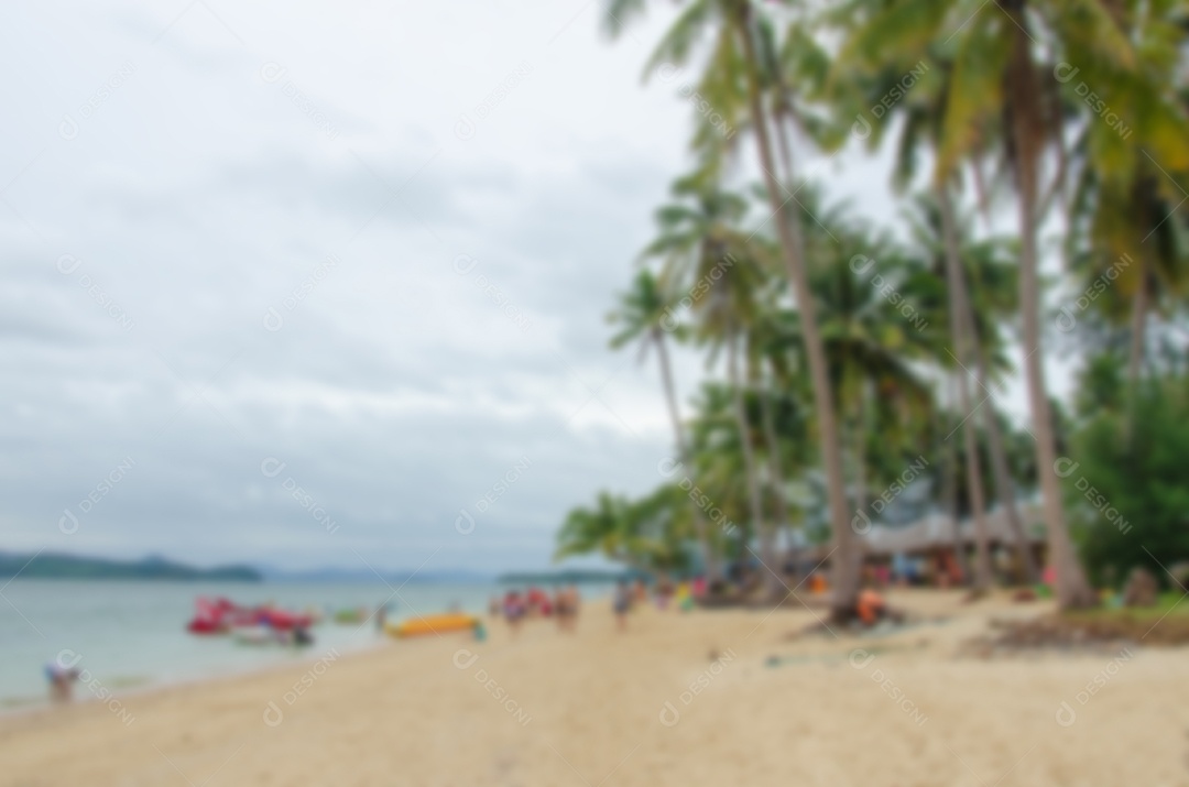 desfoque a bela paisagem do oceano pode ser usada para exibição
