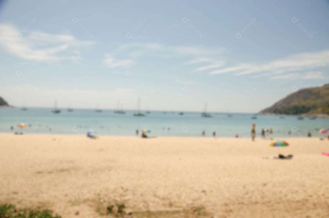 Verão praia tropical abstrato. Copie o fundo abstrato da praia tropical do verão. Copiar espaço