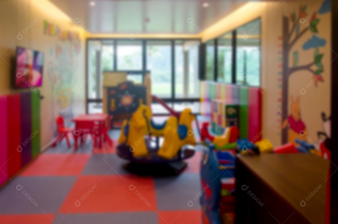 Sala de jogos com fundo desfocado