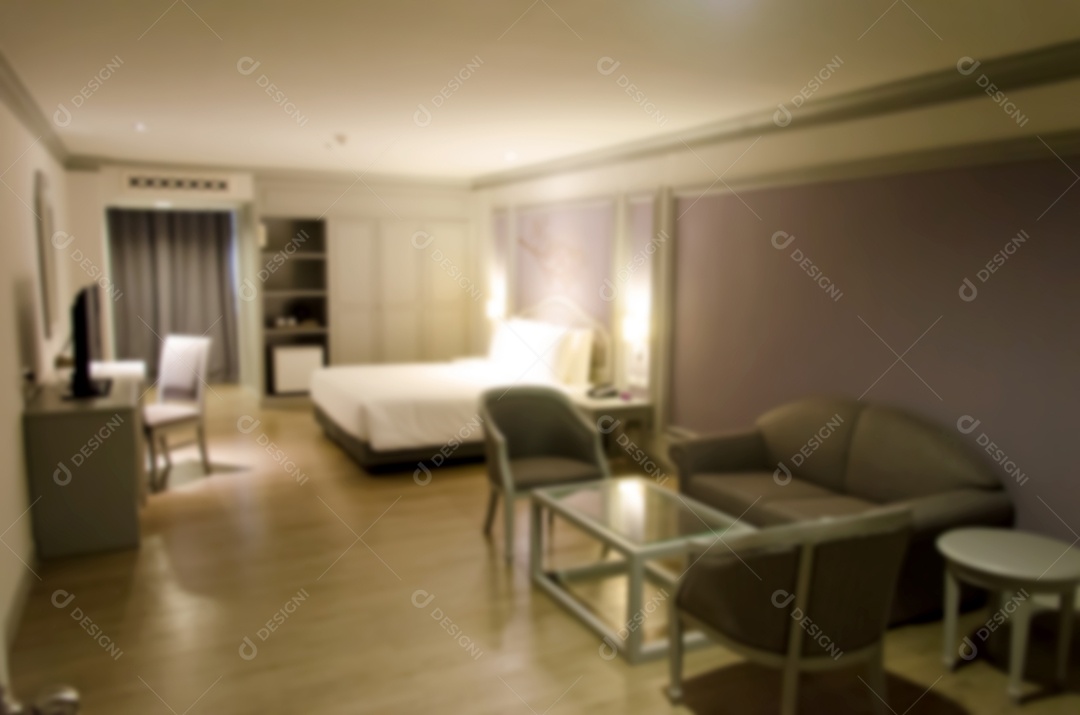Desfoque o interior do quarto para o fundo pode ser usado para exibição