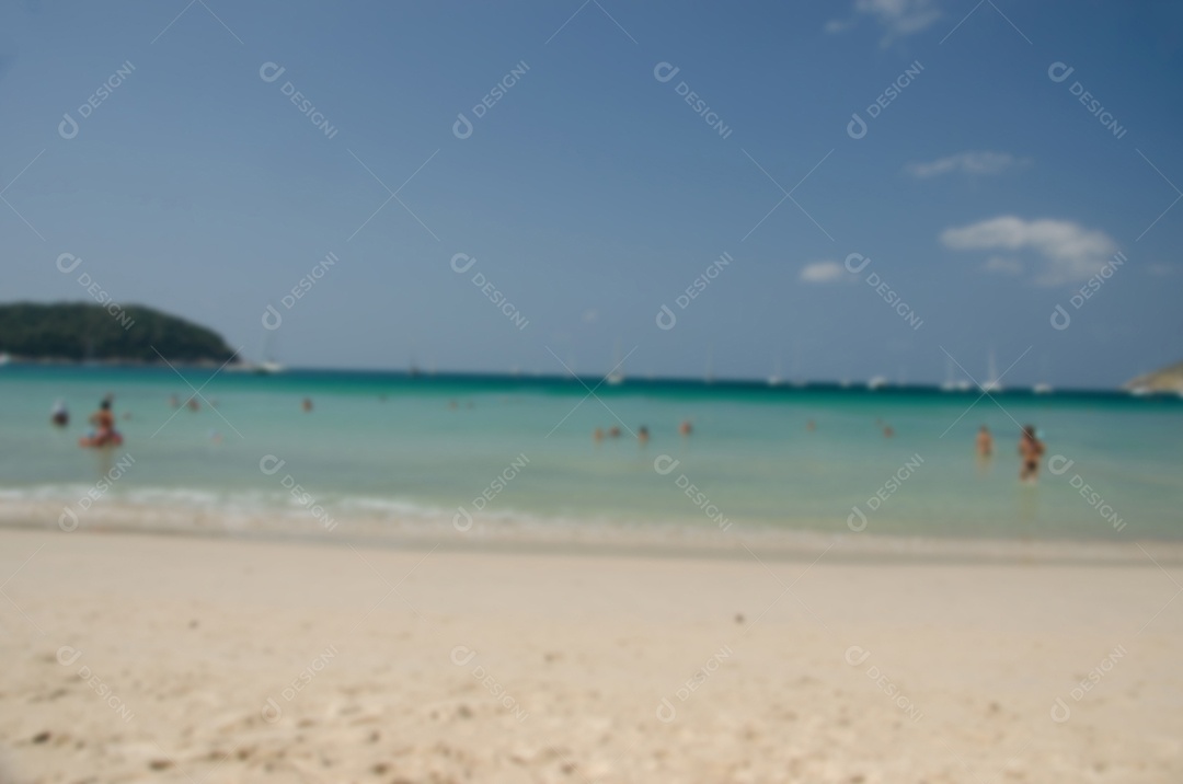 Borre o fundo abstrato da praia tropical do verão.