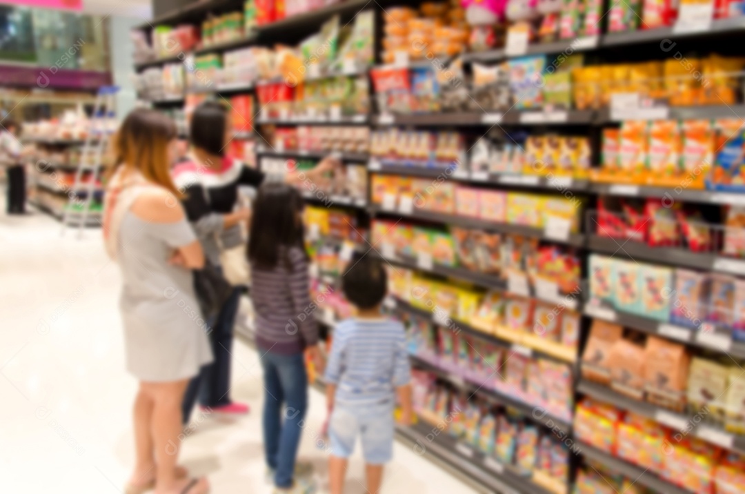 Supermercado de fundos desfocados