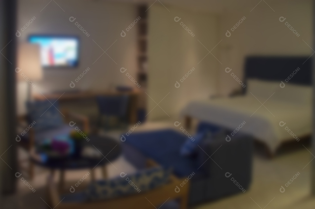 desfoque o interior do quarto para segundo plano.