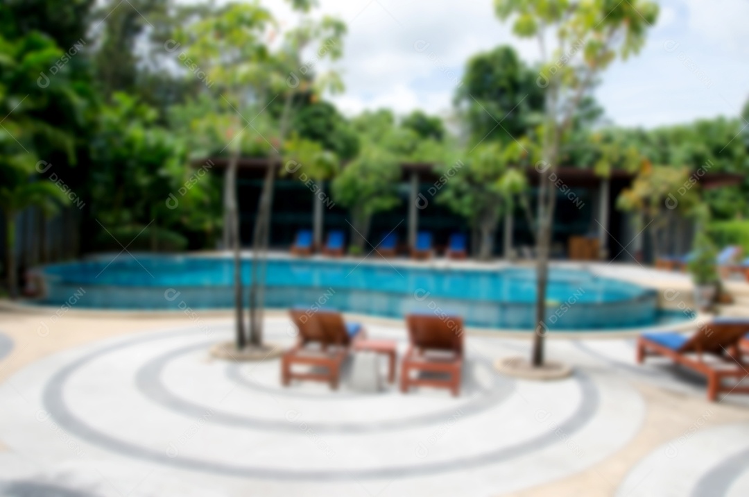 desfoque a piscina ao ar livre para segundo plano. pode ser usado para exibição