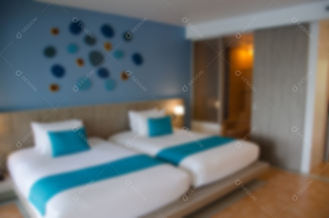 desfoque o interior do quarto para segundo plano.