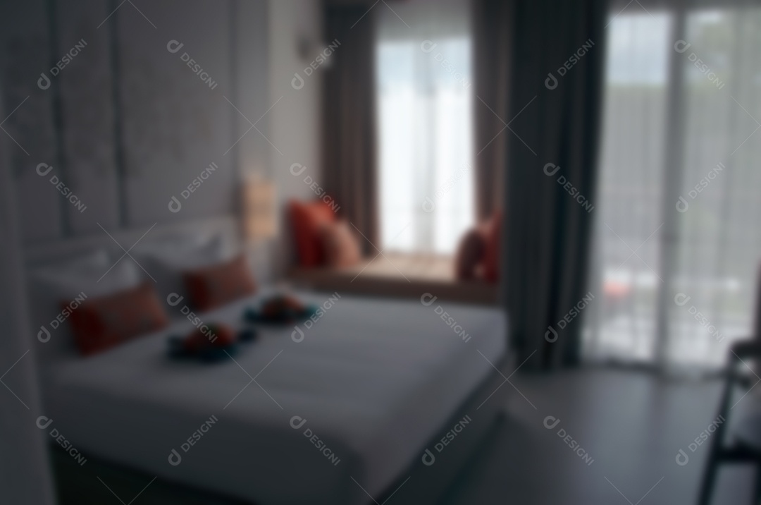 Desfoque o interior do quarto para o fundo pode ser usado para exibição.