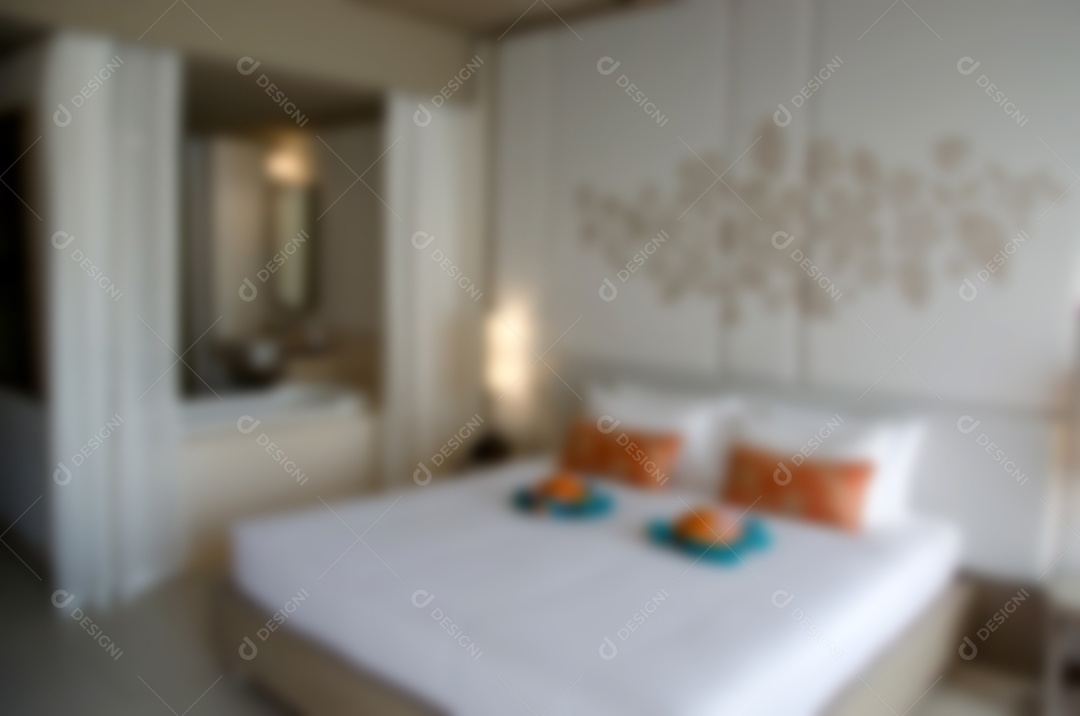 Desfoque o interior do quarto para o fundo pode ser usado para exibição.