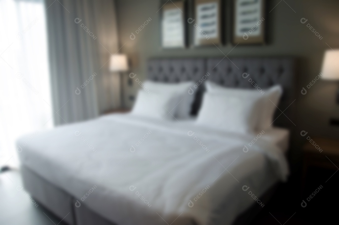 Desfoque o interior do quarto para o fundo pode ser usado para exibição.