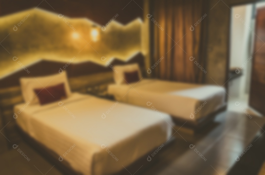 Desfoque o interior do quarto para o fundo pode ser usado para exibição.