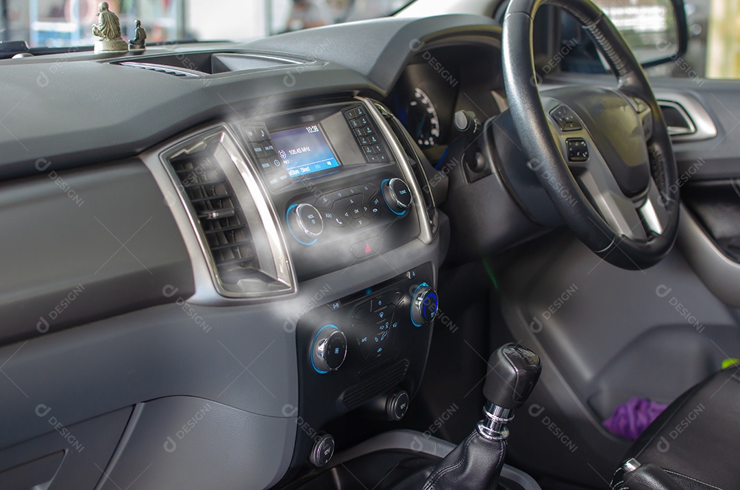 Cabine de carro interior, carro com ar condicionado